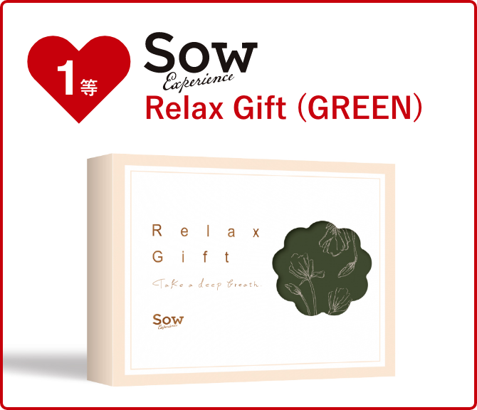 1�� SOW EXPERIENCE Relax Gift (GREEN)
